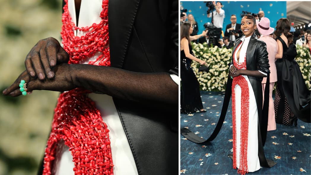 Ayo Edebiri, Ayo Edebiri Met Gala look, Ayo Edebiri Met Gala look heritage, Afro dandyism, Dandysim, dandyism in the diaspora, Black dandyism, Dandyism Met Gala, African dandyism at the Met Gala theGrio.com