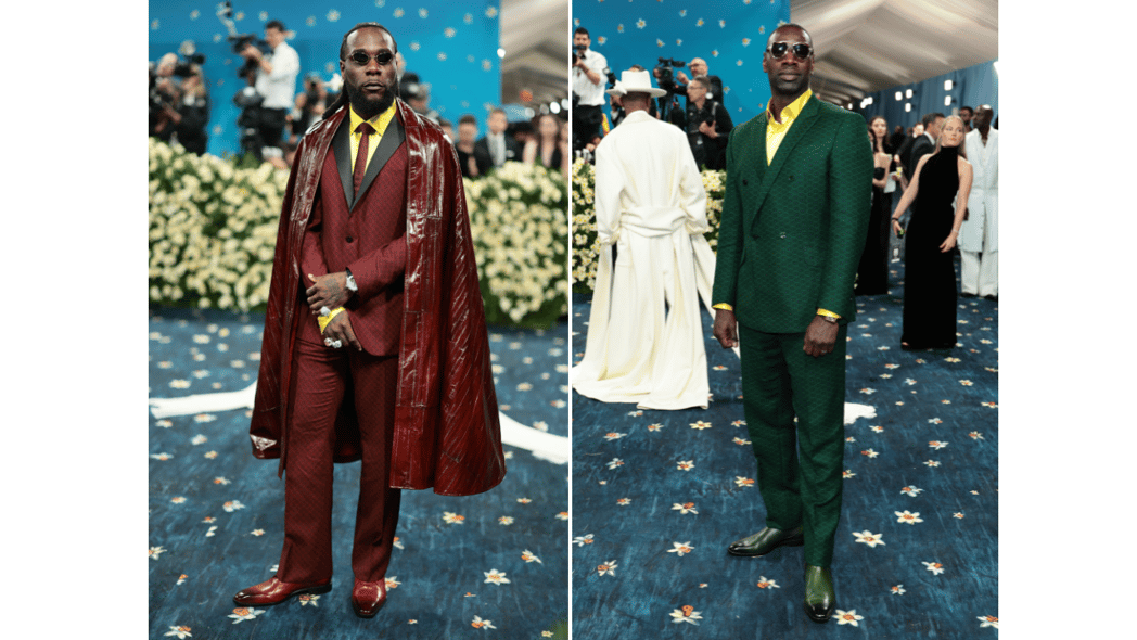 Omar Sy Met Gala, Burna Boy Met Gala, Burna Boy Ozwald Boateng, Afro dandyism, Dandysim, dandyism in the diaspora, Black dandyism, Dandyism Met Gala, African dandyism at the Met Gala theGrio.com