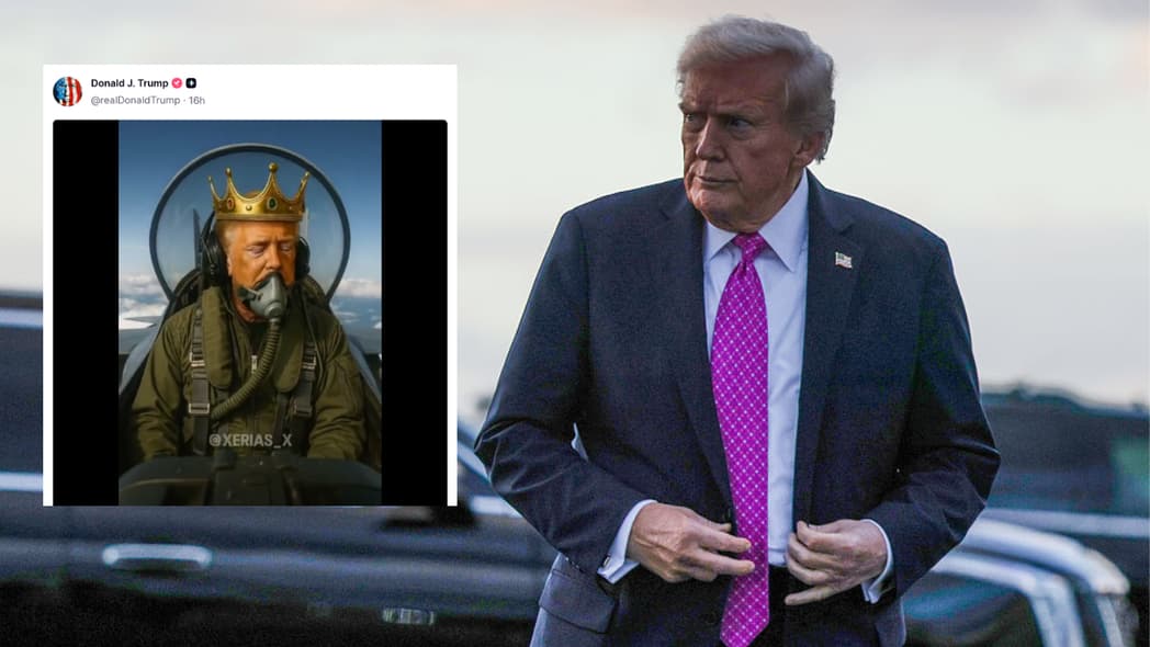 Donald Trump, AI video, feces, No King protests, theGrio.com