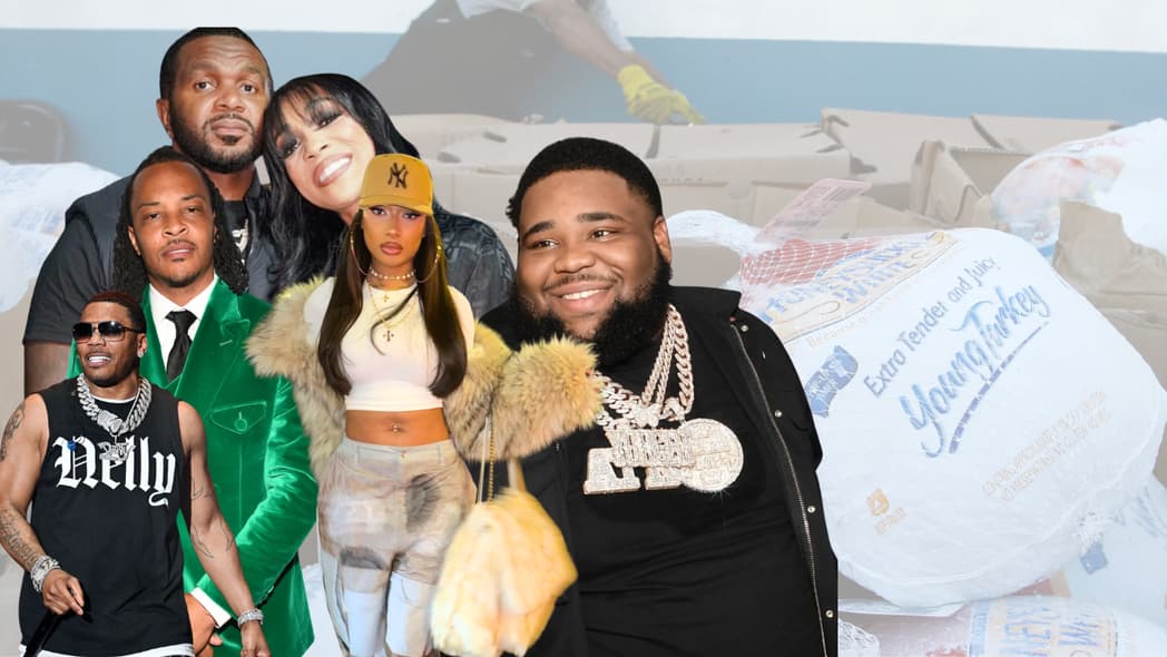 thanksgiving-day-2025-food-community-megan-thee-stallion-t-i-nelly-monica-rod-wave-fat-joe-jim-jones-the-grio-bobby-pen