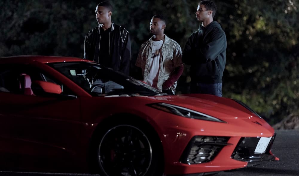 Keith Powers as Tyon , Algee Smith as Kevin, and Mason Gooding as Derek in The Gates.