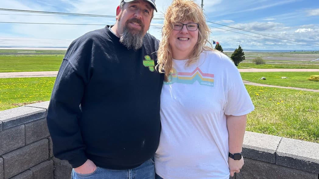 Ellen Robillard, who lives outside Rochester, New York, visited Nova Scotia in 2025 with her partner, Arthur Wilcox. She's seeking Canadian citizenship in case political tensions escalate. Courtesy Ellen Robillard theGrio.com