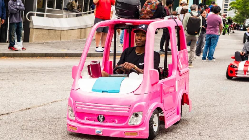 Mali Hightower Barbie car, Georgia man Barbie camper, gas prices, creative ways to save gas, Barbie Dream Camper, thegrio