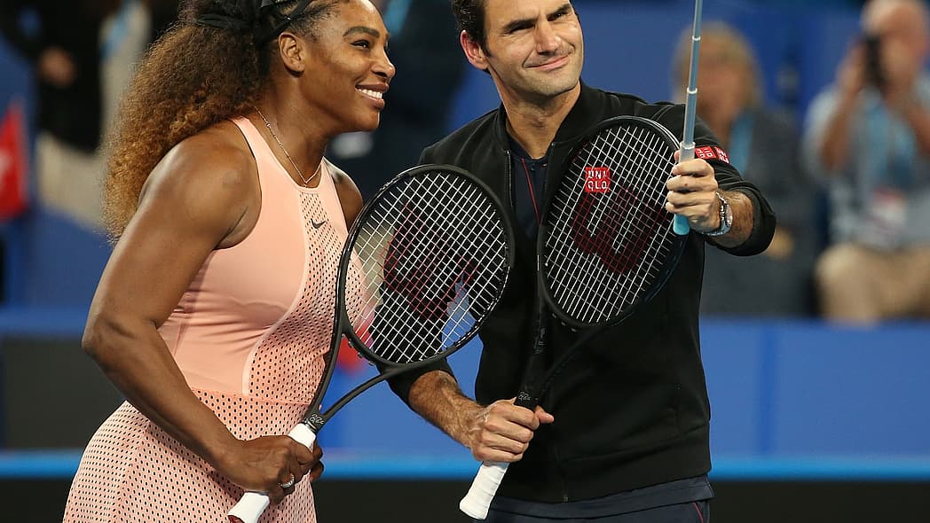 Serena Williams and Roger Federer thegrio.com
