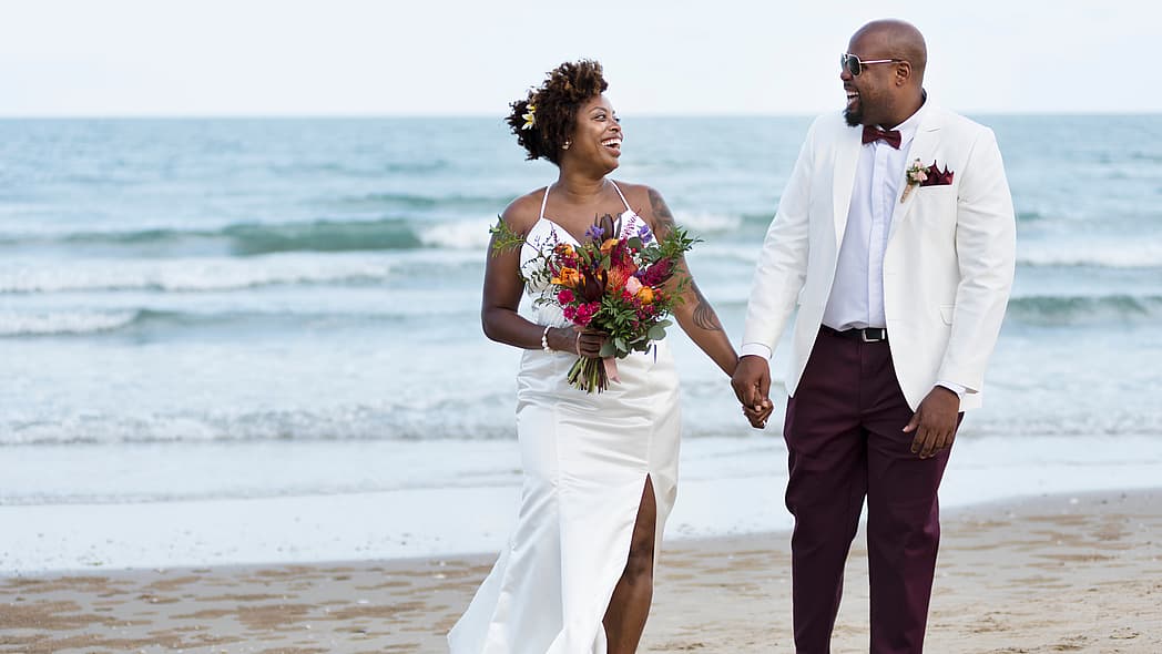 Destination weddings, Black destination weddings, Black weddings, Black bride, Black beach bride, Black groom, theGrio.com