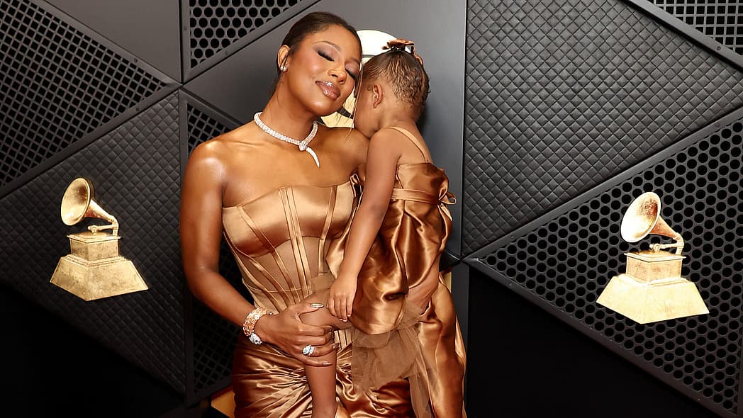 Victoria Monet daughter, Victoria Monet Hazel Monet, Naomi Campbell daughter, Naomi Campbell daughter boss, Keke Palmer son, Victoria Monet Hazel Grammys, Does Naomi Campbell have kids? theGrio.com