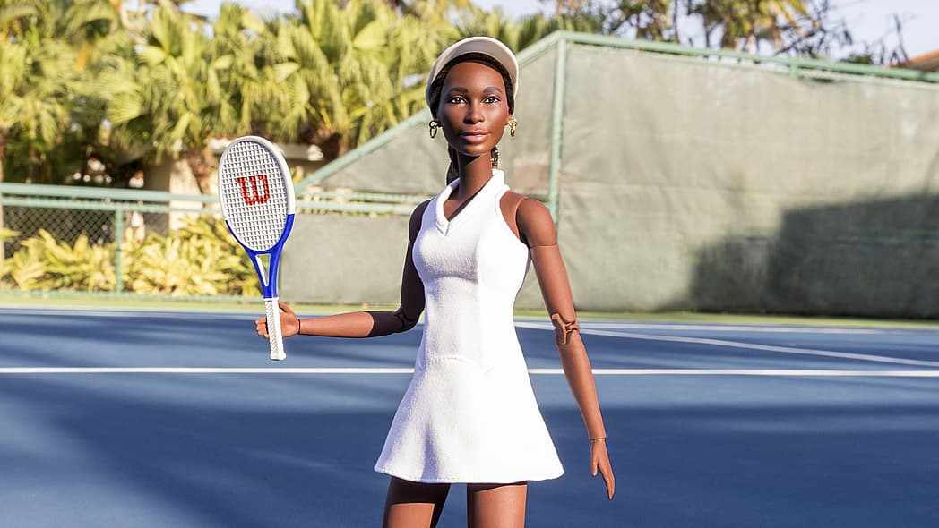 Venus Williams, Venus Williams Barbie, Venus Williams Barbie doll, Venus Williams Barbie Role Model, Barbie Dream Gap Project, Voice in Sports, gender equality in sports, girls in sports, women in sports, Black women in sports, female Olympians, Barbie, Barbie Role Models, Barbie dolls, Mattel, theGrio.com
