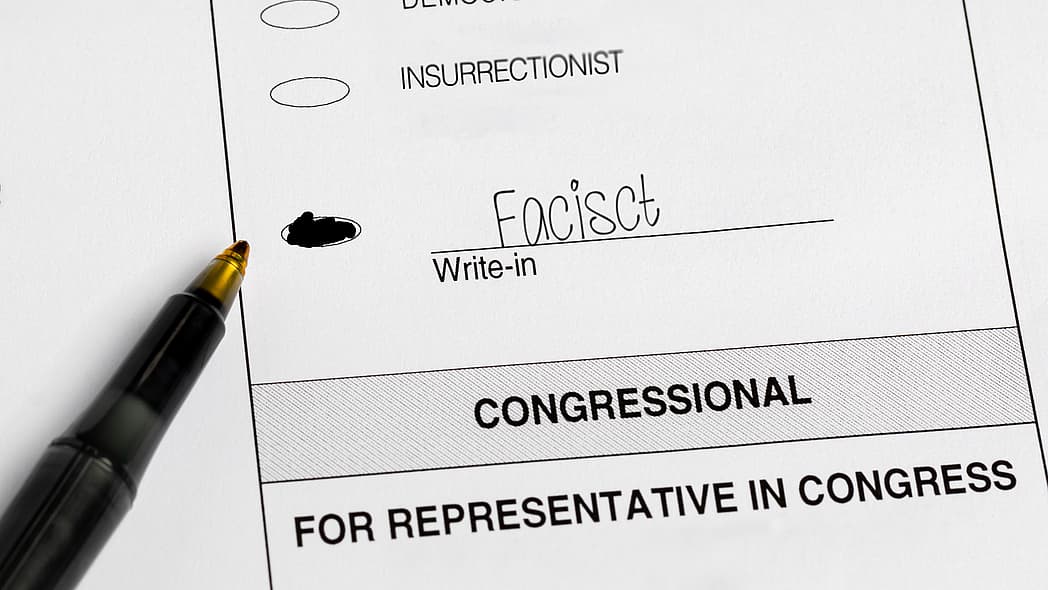Voter chooses fascist as write-in candidate on election ballot