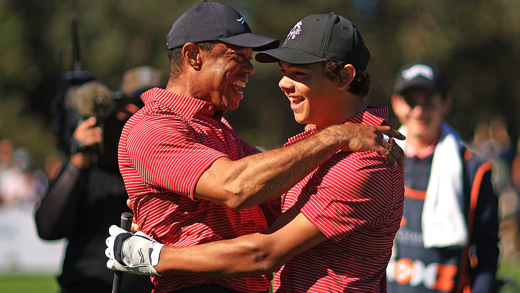 Tiger Woods son, Tiger Woods PNC Championship, Tiger Woods Charlie Woods theGrio.com