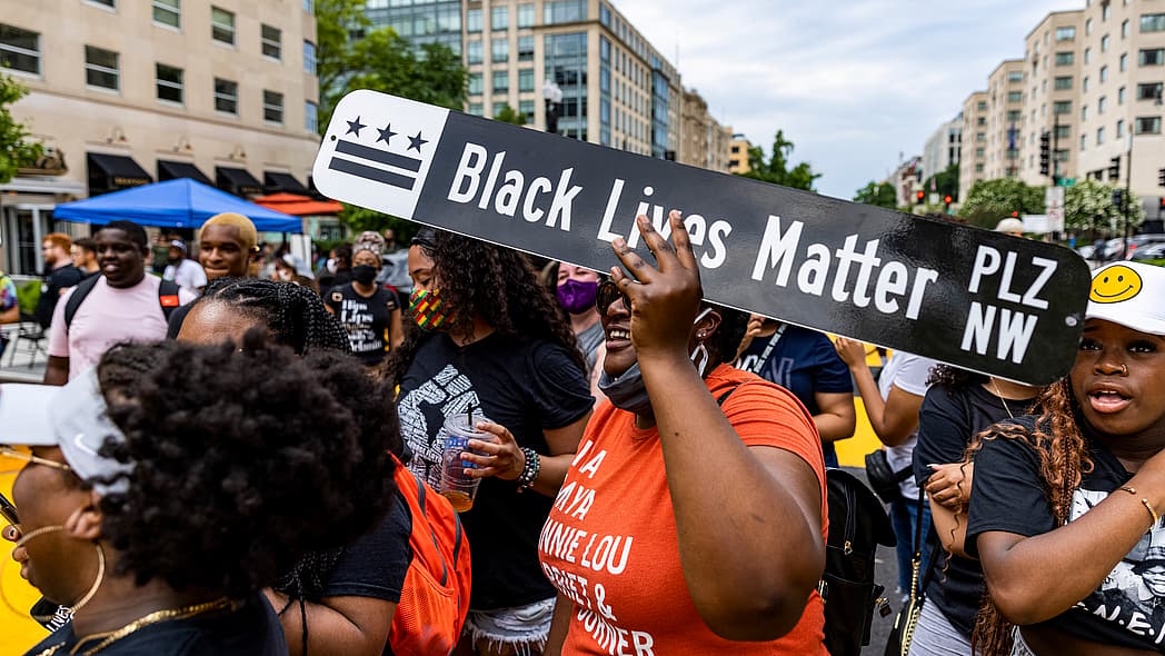 Black Lives Matter Plaza, Is the Black Lives Matter mural still in DC, Black Lives Matter mural DC, Black Lives Matter street DC, Rep. Andrew Clyde Black Lives Matter Plaza, Rep. Andrew Clyde Black Lives Matter theGrio.com