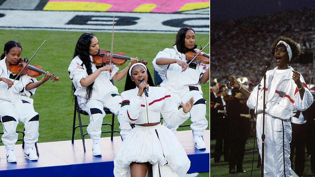 Coco Jones, Coco Jones Whitney Houston, Coco Jones Karl Kani, Karl Kani, Coco Jones Brandon Blackwood, Coco Jones Super Bowl performance theGrio.com