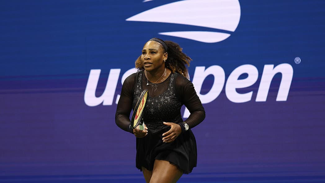 NEW YORK, NEW YORK - AUGUST 31: Serena Williams of the United States looks on against Anett Kontaveit of Estonia in their Women's Singles Second Round match on Day Three of the 2022 US Open at USTA Billie Jean King National Tennis Center on August 31, 2022 in the Flushing neighborhood of the Queens borough of New York City. (Photo by Jamie Squire/Getty Images) theGrio.com