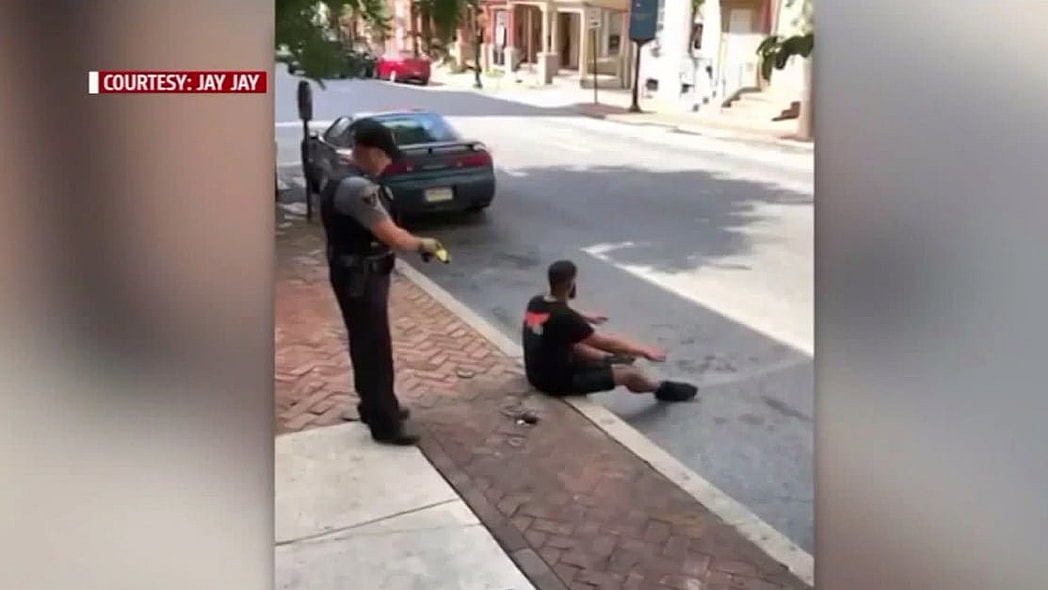 Police use stun gun on man seated on curb in Lancaster, PA thegrio.com
