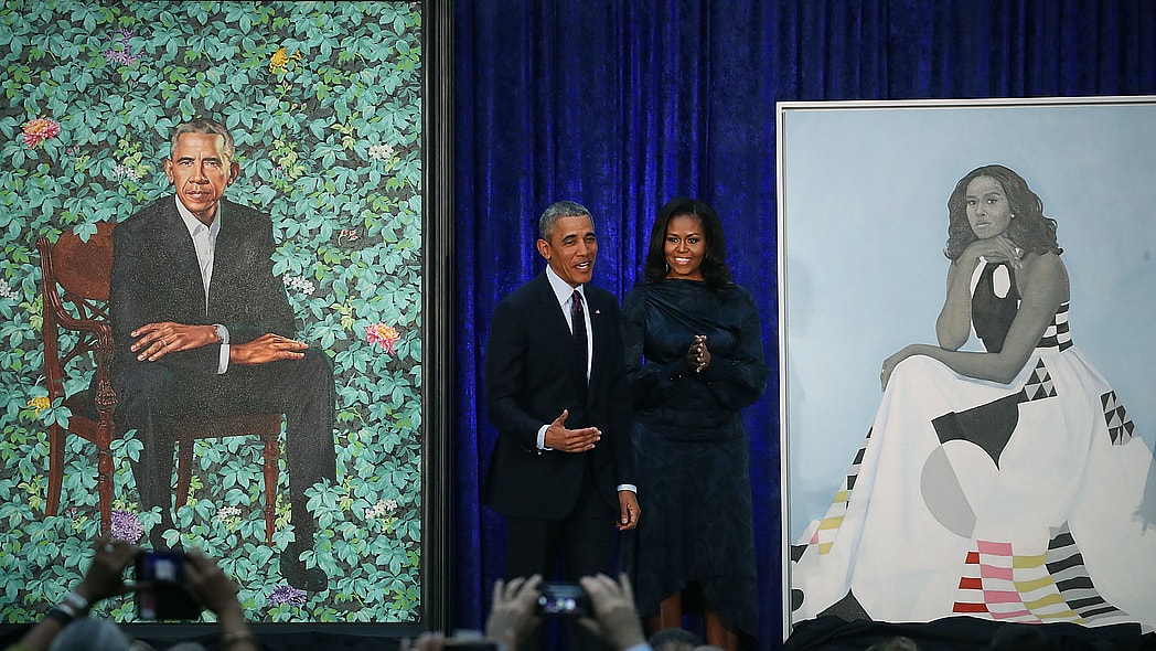 Barack And Michelle Obama Attend Portrait Unveiling At Nat'l Portrait Gallery theGrio.com