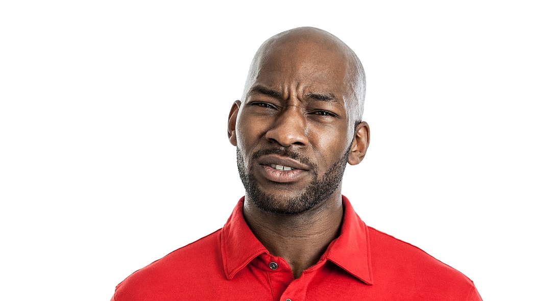 confused black man