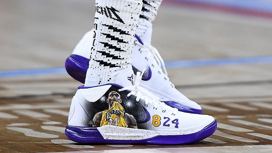 Nike sneakers featuring a tribute to Kobe and Gianna Bryant