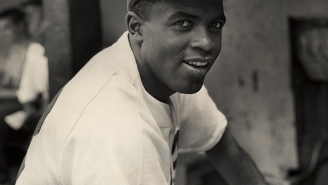 Brooklyn Dodgers infielder Jackie Robinson