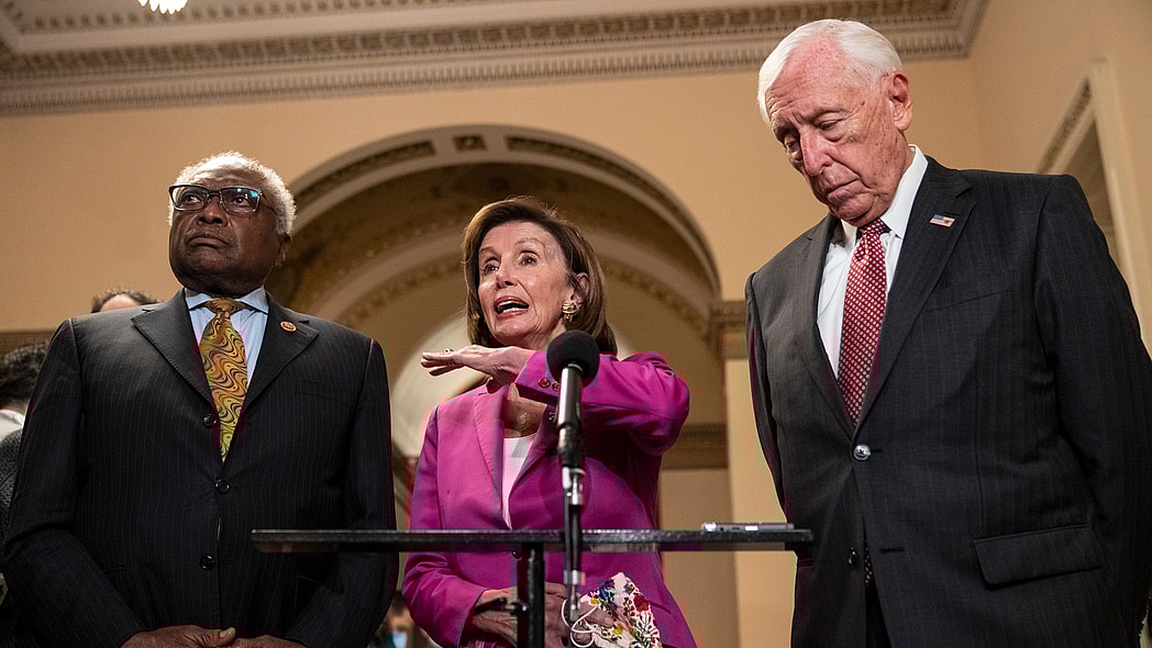 House Majority Whip Rep. James Clyburn, Speaker of the House Nancy Pelosi and House Majority Leader Rep. Steny Hoyer