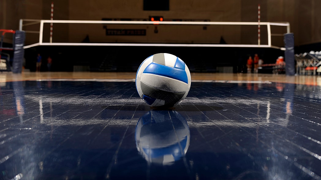 A basketball on the court