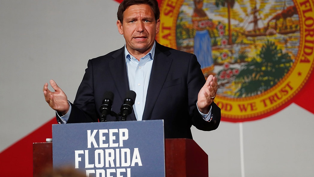 Florida governor Ron DeSantis -- social studies textbooks