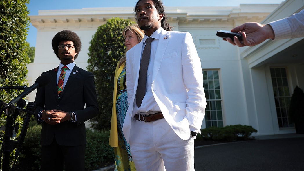 Tennessee state Rep. Justin Pearson, state Rep. Gloria Johnson and state Rep. Justin Jones
