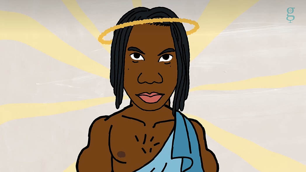 A scene from the animated series "Star Stories With Toure"