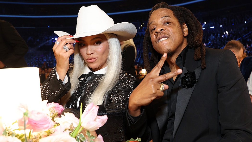 Singer Beyonce and rapper Jay-Z