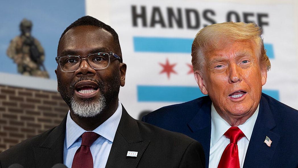 Chicago Mayor Brandon Johnson, Donald Trump, theGrio.com