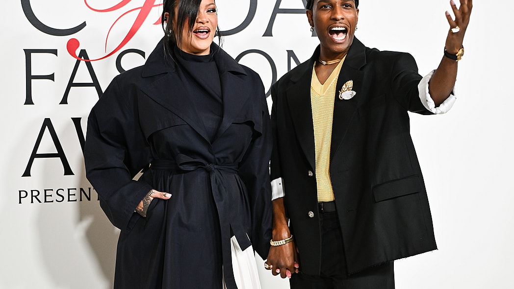 A$AP Rocky Accepts Style Icon Award With Rihanna at the 2025 CFDA Awards, the grio