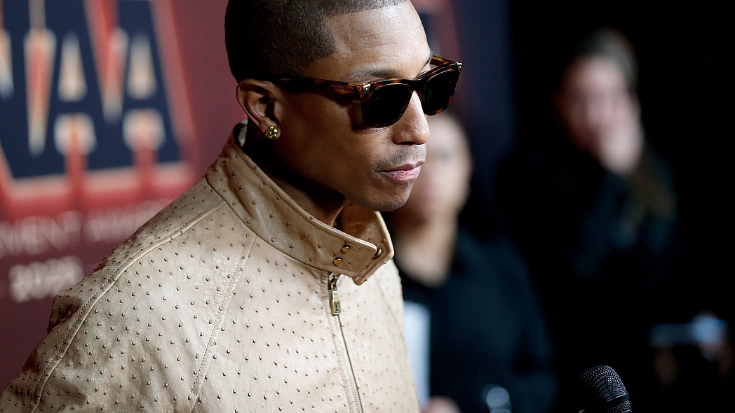 Pharrell Williams politcs, Pharrell Williams DEI, Pharrell Williams speech, Pharrell Williams Shoe of the Year award theGrio.com