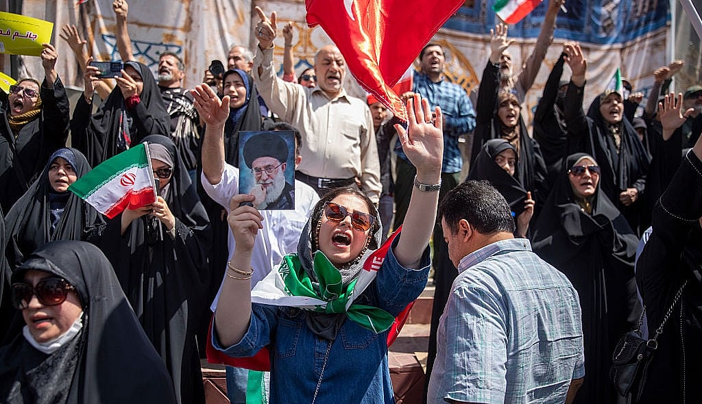 Protest In Tehran Against Israeli Attacks