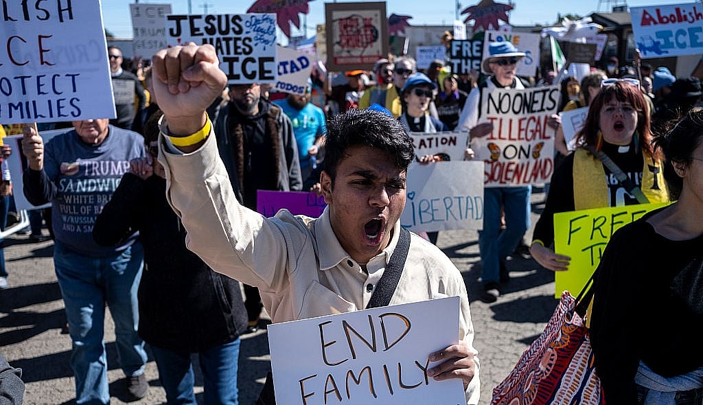 Protesters Denounce Detention Of 5-Year-Old Liam Ramos At Immigration Processing Facility In Texas