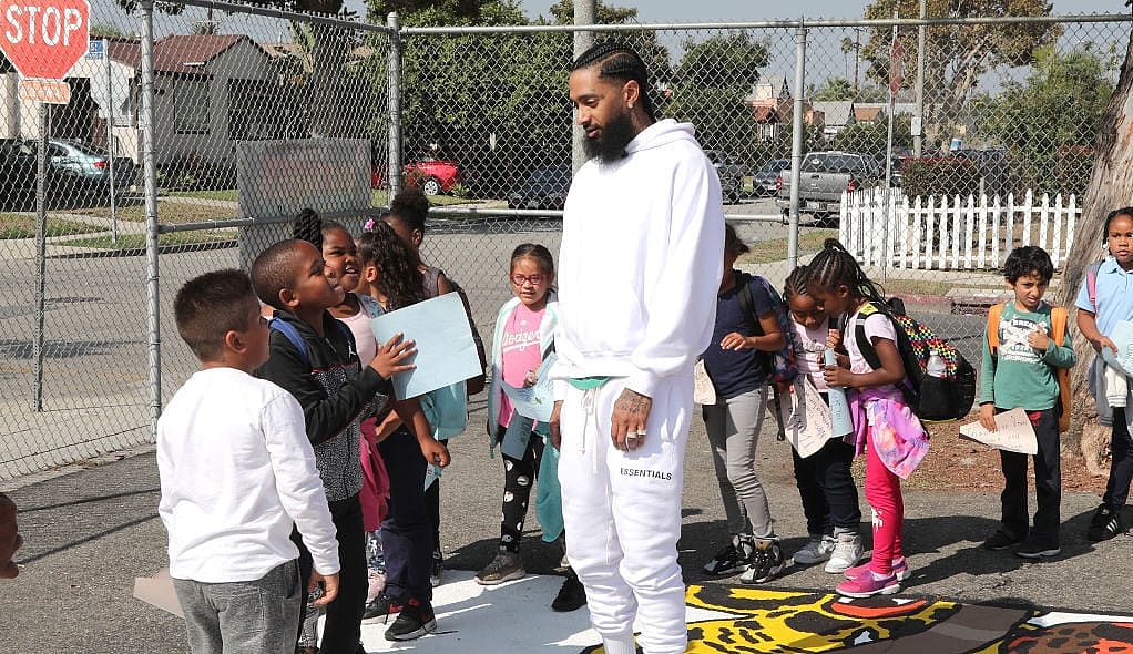 Nipsey Hussle square, blacc sam, marathon burger, los angeles, slauson, crenshaw, neighborhood nip foundation, snoop dogg, thegrio.com