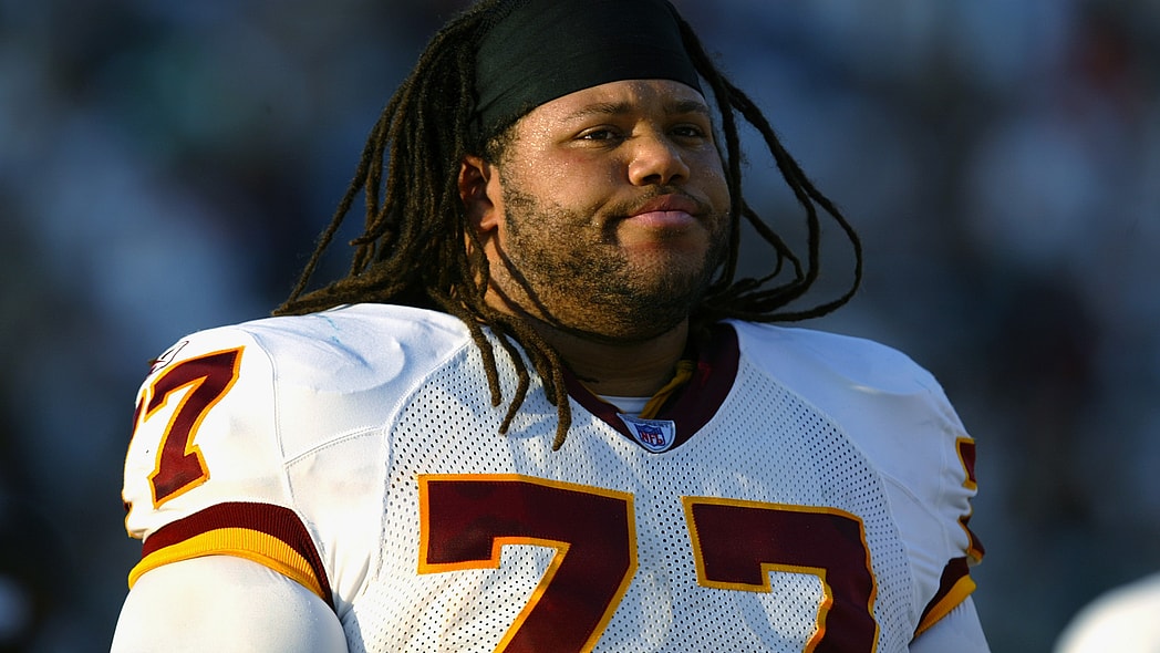 Tre Johnson with his helmet off