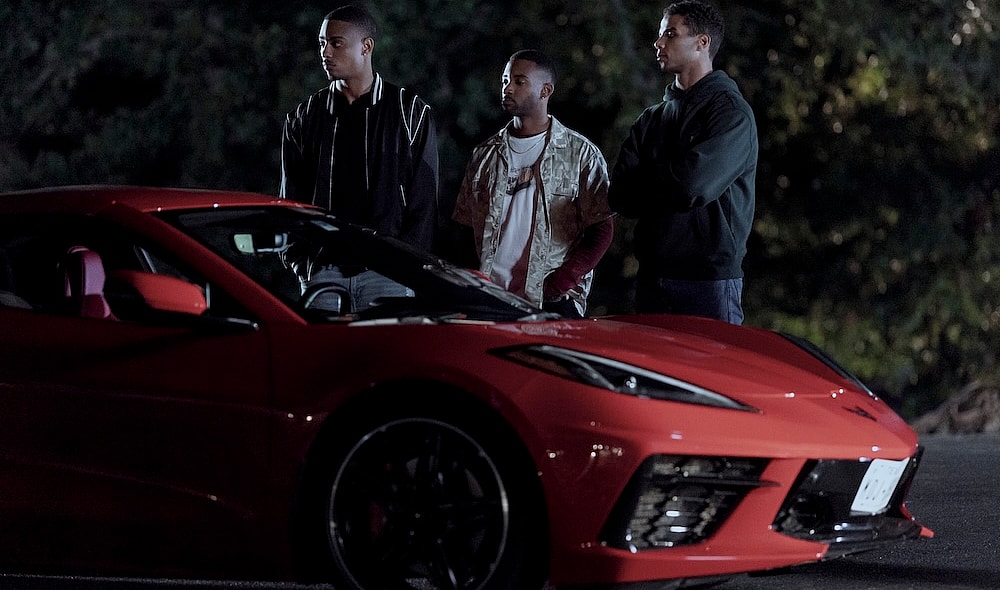 Keith Powers as Tyon , Algee Smith as Kevin, and Mason Gooding as Derek in The Gates.