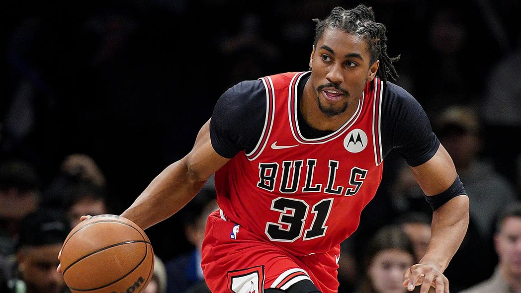 Jaden Ivey of the Chicago Bulls looks on during the game against the Brooklyn Nets at Barclays Center on Feb. 9, 2026 in New York City. (Evan Bernstein/Getty Images) theGrio.com