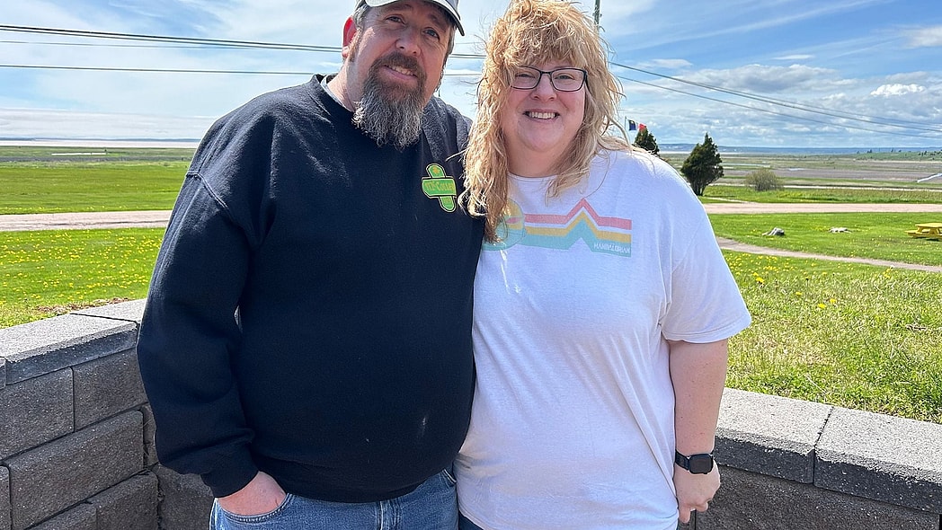 Ellen Robillard, who lives outside Rochester, New York, visited Nova Scotia in 2025 with her partner, Arthur Wilcox. She's seeking Canadian citizenship in case political tensions escalate. Courtesy Ellen Robillard theGrio.com