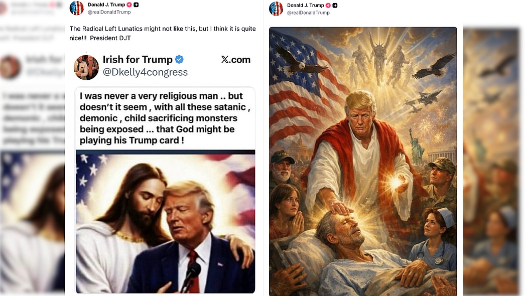 Donald Trump, Jesus, Truth Social, theGrio.com