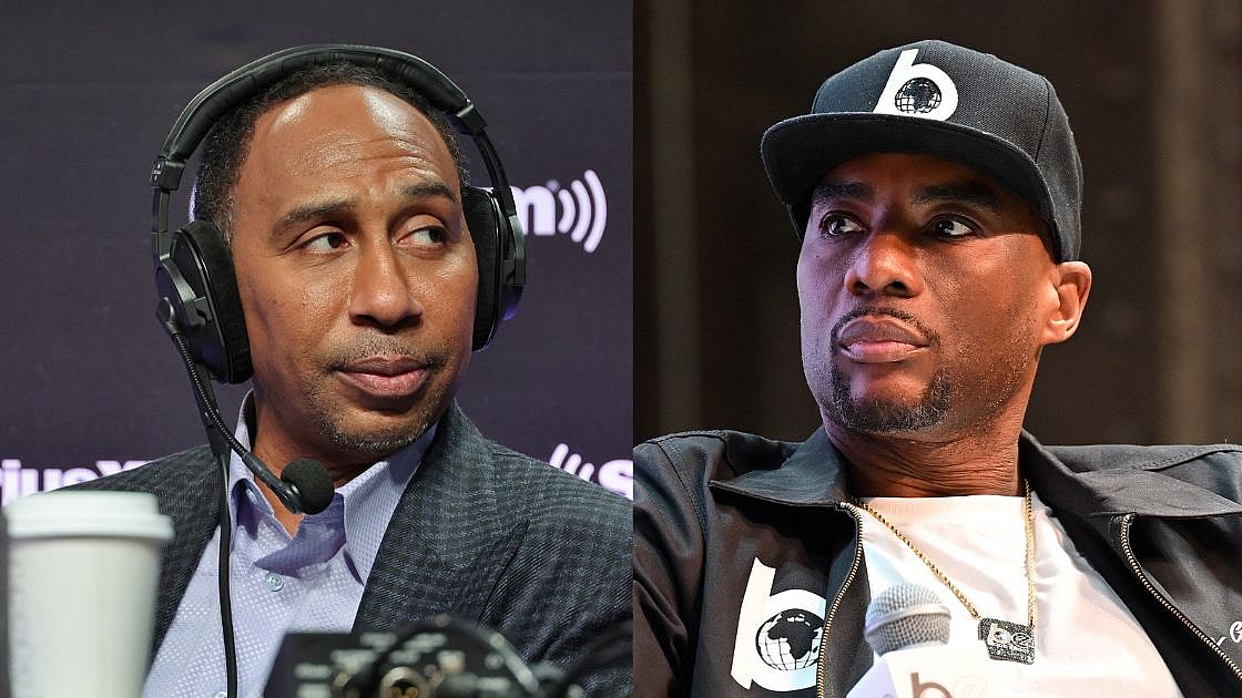 Radio personalities Stephen A. Smith and Charlamagne Tha God