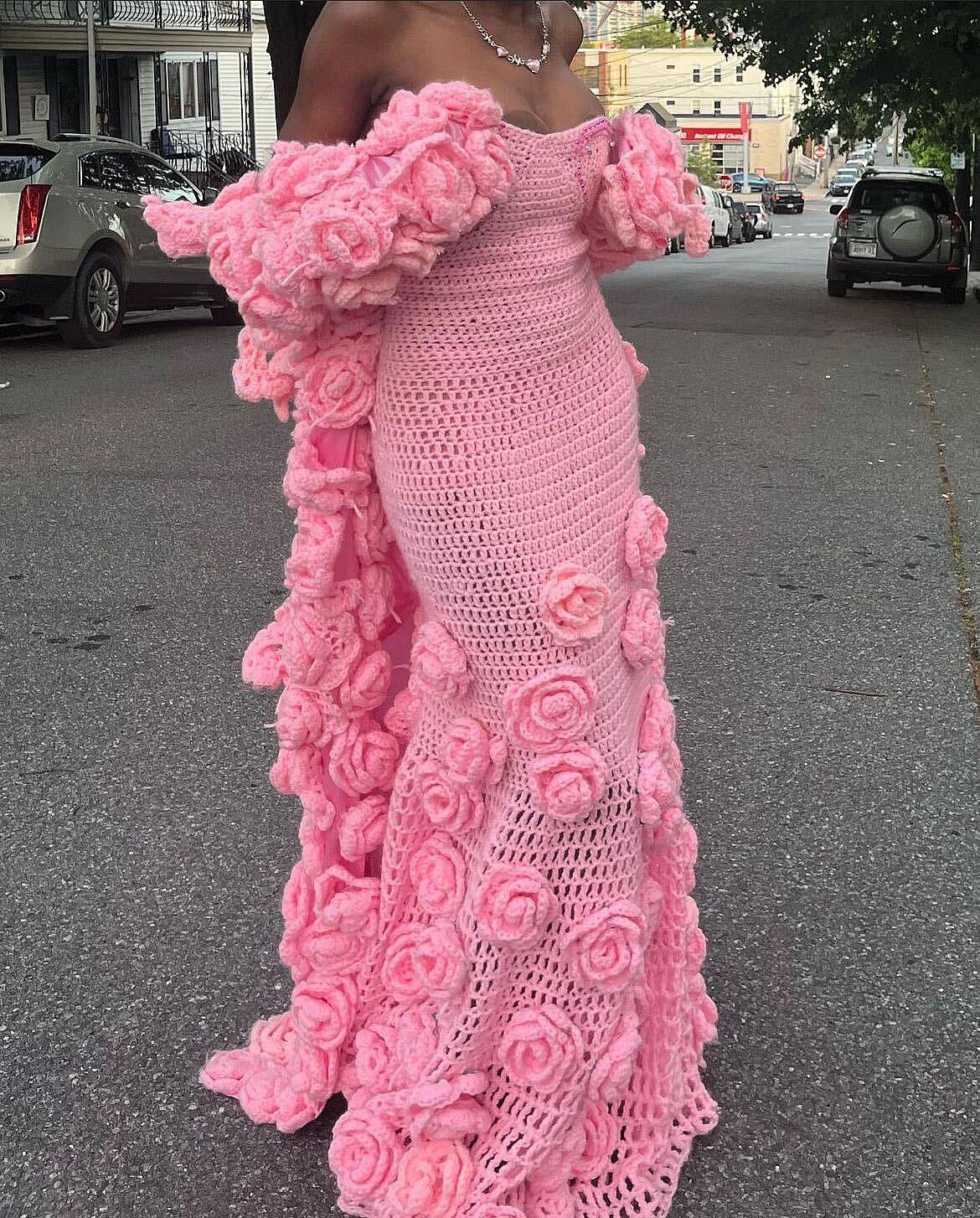 zendaya crochet dress Boston teenager goes viral for crocheting her own Zendaya-inspired prom  dress