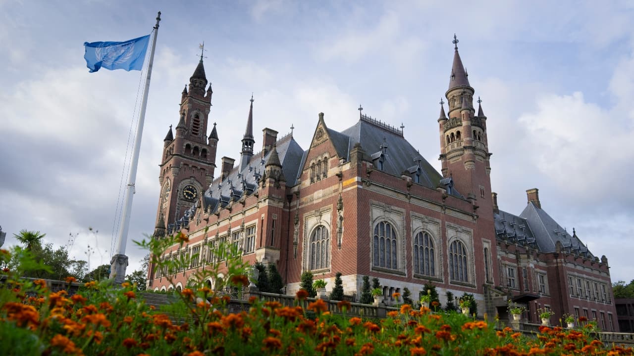 The Peace Palace, which houses World Court in The Hague, Netherlands