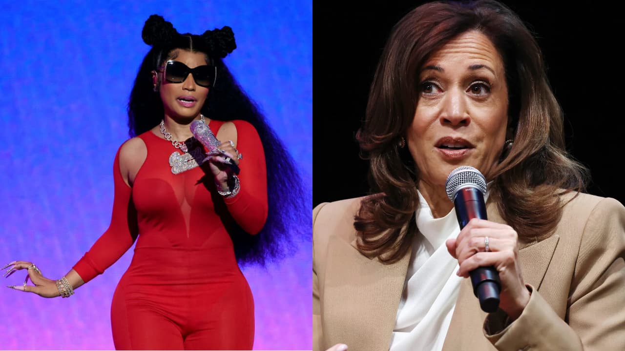 Nicki Minaj Barbz backlash, Kamala Harris podcast comments, celebrity political influence, misinformation in politics, thegrio