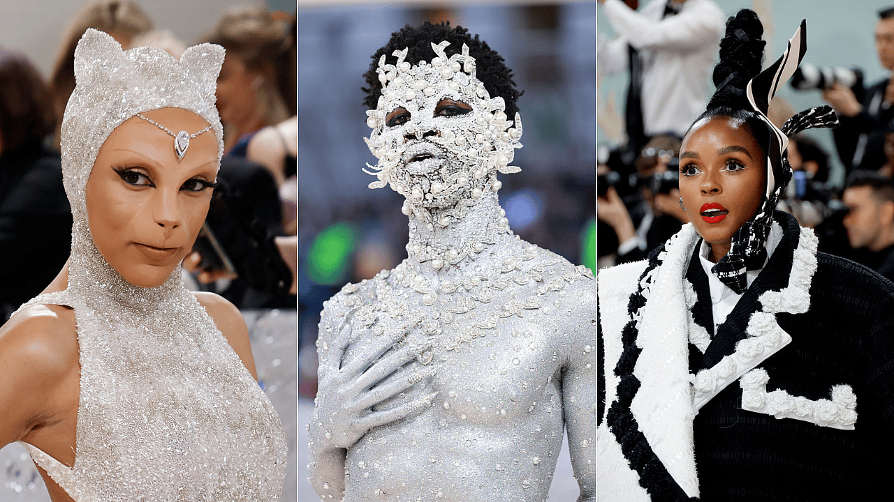 Met Gala 2023, Karl Lagerfeld, Doja Cat Met Gala, Lil Nas X Met Gala, Janelle Monae Met Gala, Pat McGrath Lil Nas X, Danessa Myricks Beauty at the Met Gala, Mielle Organics at the Met Gala theGrio.com