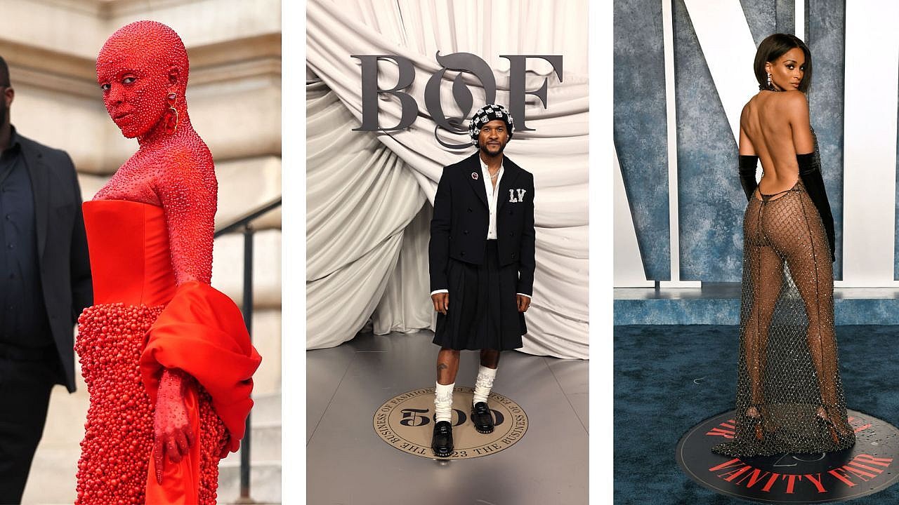 Latto Christmas in Clayco, Lil Nas X coach, Rihanna Super Bowl malfunction, Rihanna pregnancy reveal, Kanye West malibu mansion, Viral fashion moments 2023, what were the best fashion moments of 2023? theGrio.com