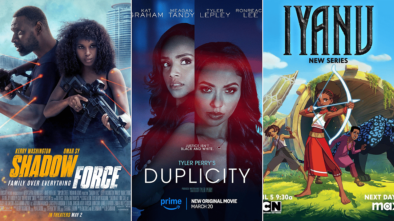 Shadow Force Kerry washington, Tyler Perry's Duplicity, Iyanu Cartoon Network, Governement Cheese Apple TV, Black shows to watch, New Black shows to watch theGrio.com