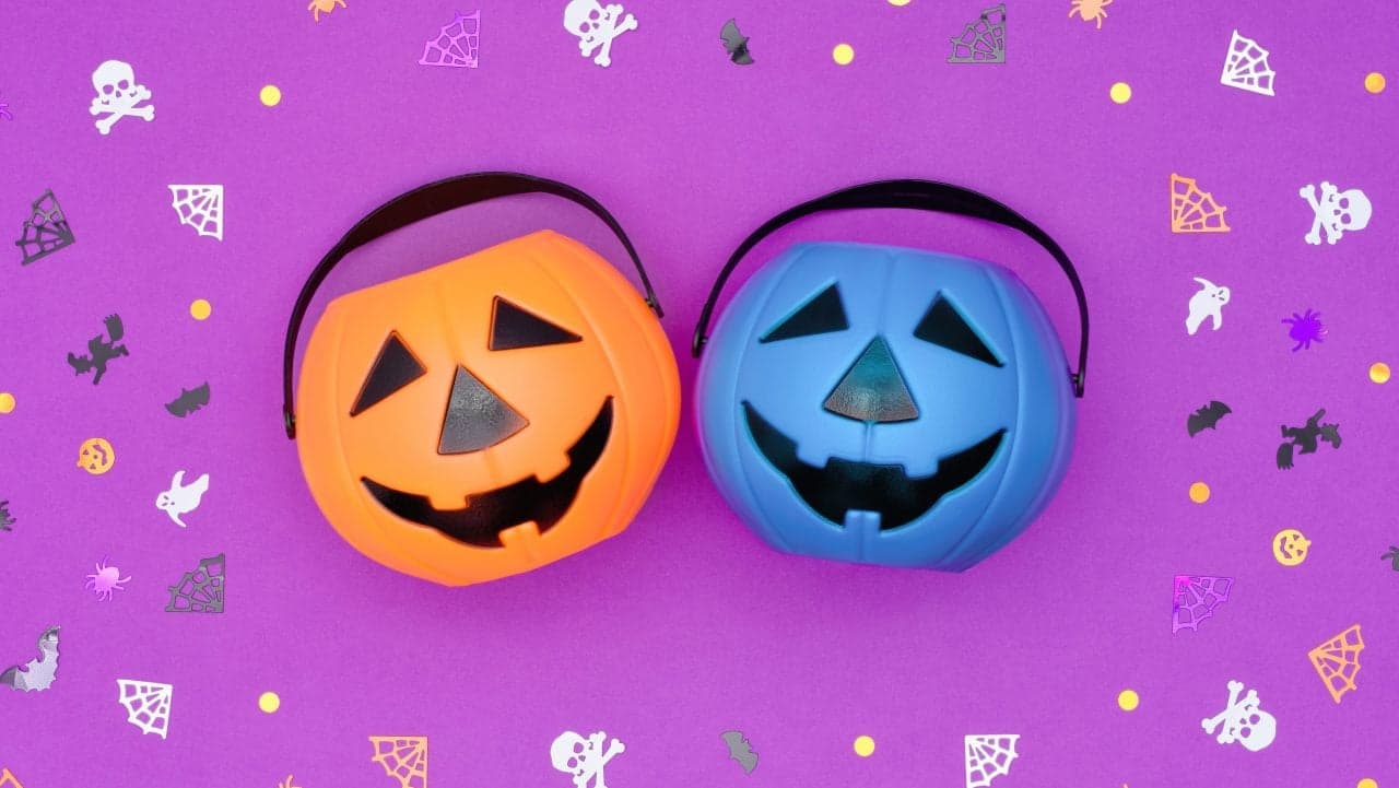 Blue Halloween bucket