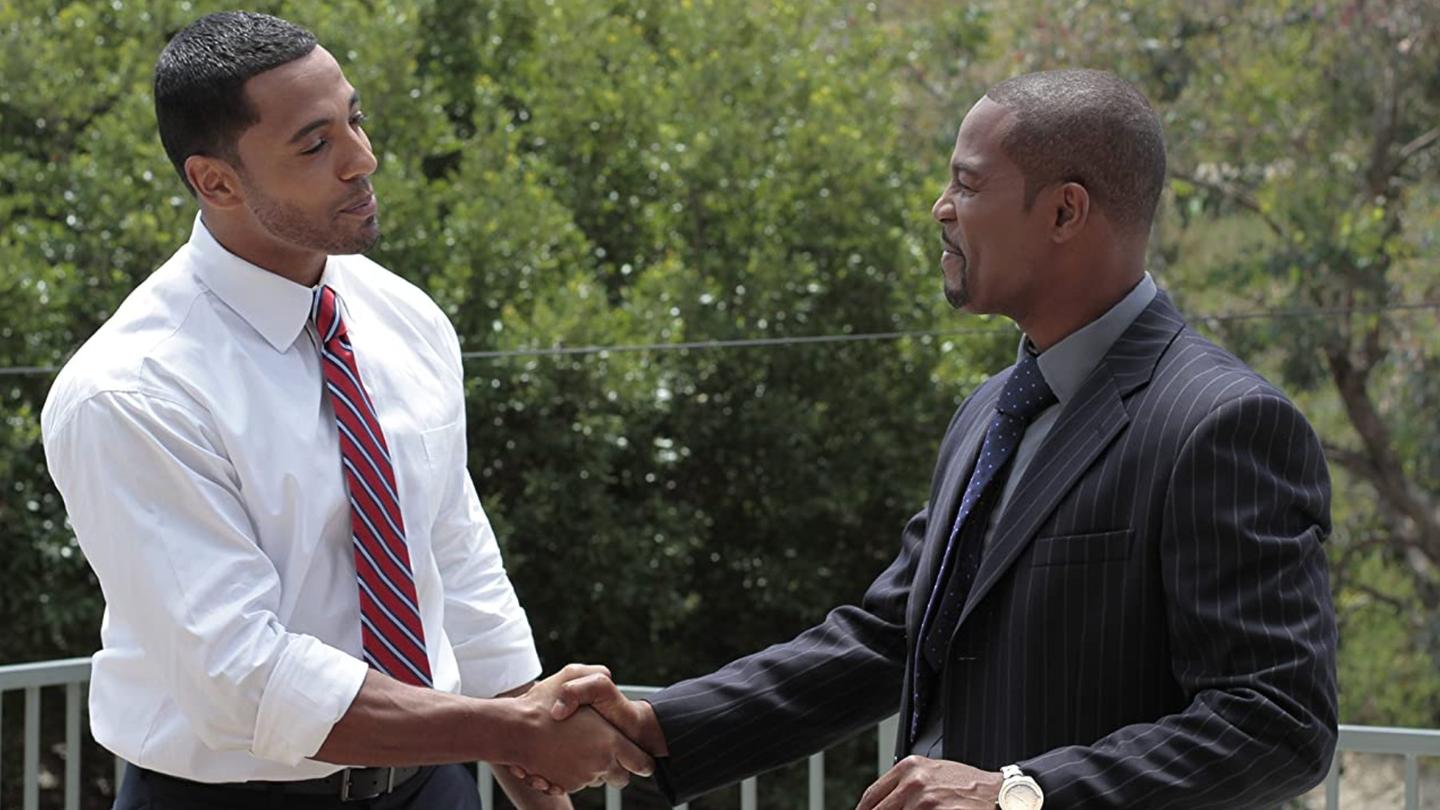 Actors Christian Keyes and Darrin Dewitt Henson in "Black Coffee"