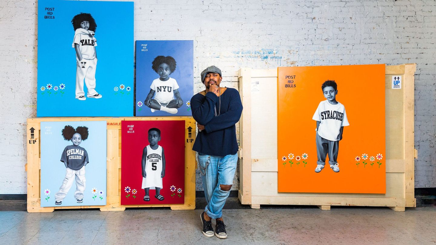 Guy Stanley Philoche, Atlanta Art Fair 2025, Guy Stanley Philoche Higher Learning, Black art, Atlanta Art Fair 2025 theGrio.com