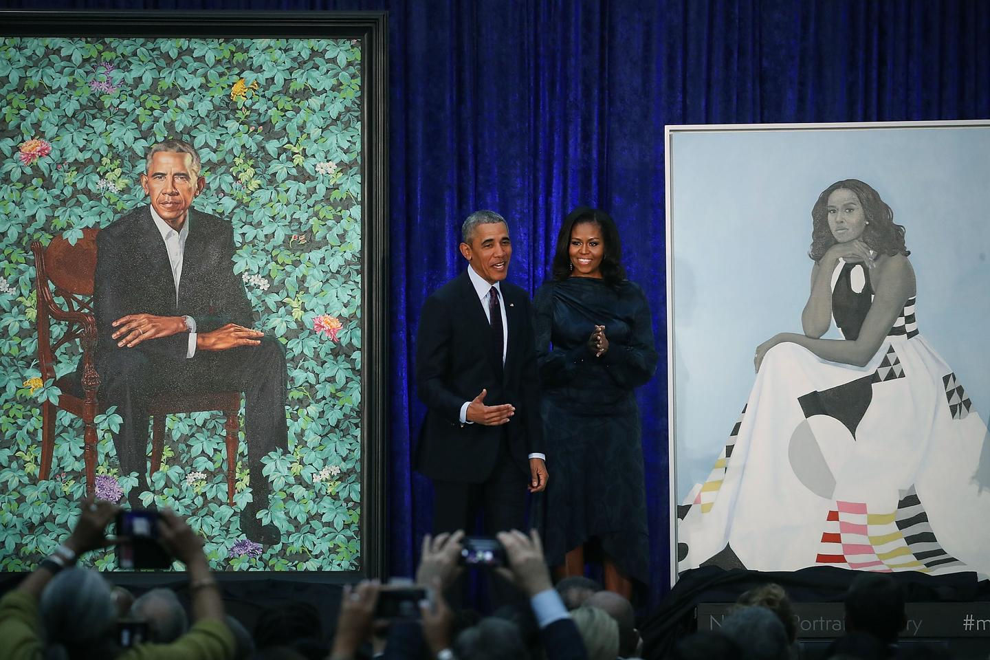 Barack And Michelle Obama Attend Portrait Unveiling At Nat'l Portrait Gallery theGrio.com