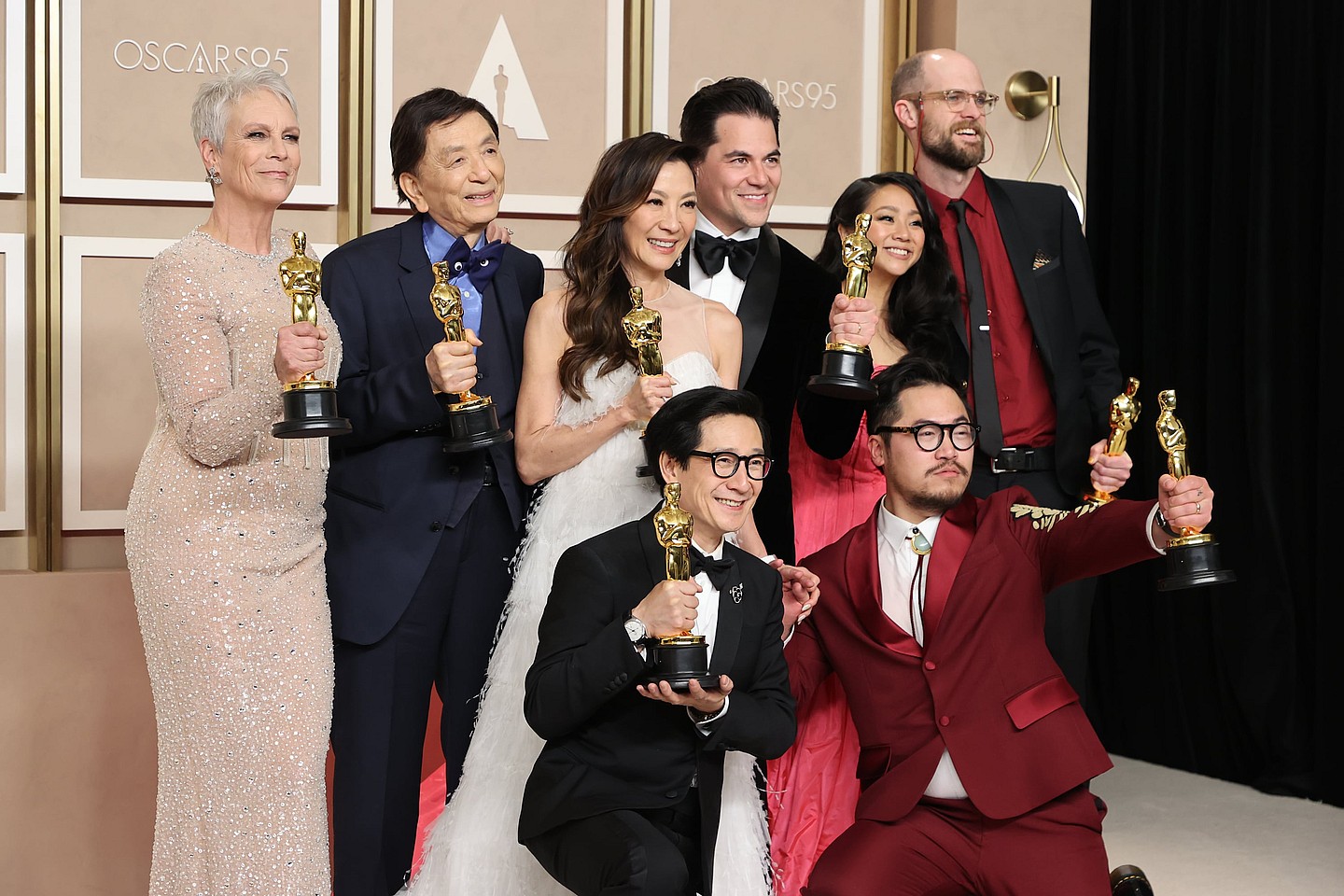 The cast and directors of "Everything Everywhere All at Once"